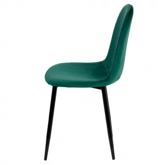 Set 2 scaune Kring Miles, material textil, Verde Smarald