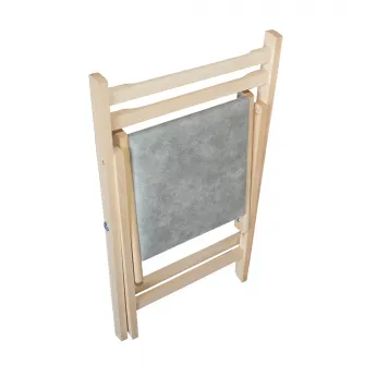 Set 2 scaune pliabile Nefmob Georgia, dimensiuni 55x45x77cm, culoare gri antichizat