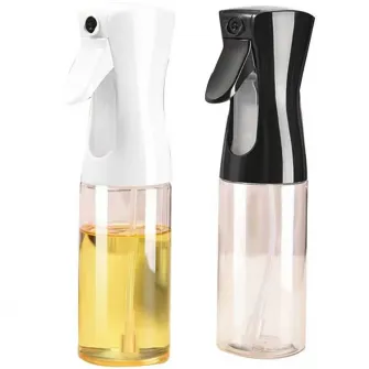 Set 2 sticle cu pulverizator Vanora Home, ulei/otet, 200 ml, alb/negru