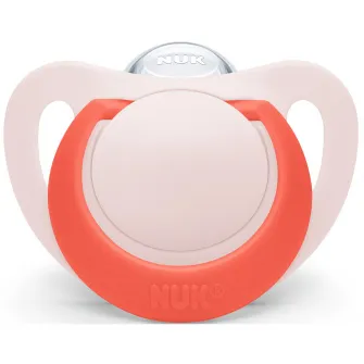 Set 2 suzete NUK STAR, SILICON, 6-18 luni, FLOARE