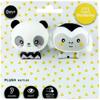 Set 2 zornaitori GaGaGu - Maimutica si ursulet panda