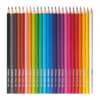 Set 24, Creioane Color Herlitz, 1/1, lacuite, sectiune triunghiulara