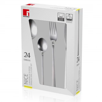 Set 24 tacamuri Bergner Nice, inox