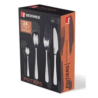 Set 24 tacamuri Bergner Poitiers, inox