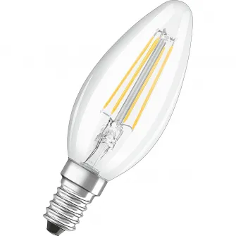 Set 3 becuri LED Osram Base Filament B40, E14, 4W (40W), 470 lm, A++, lumina neutra (4000K)
