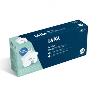 Set 3 cartuse filtrante Laica Bi-Flux HealthExpert, formula speciala, compatibile Brita