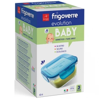 Set 3 caserole Bormioli Frigoverre Evolution, 120 mmx120 mm, 420 ml, sticla