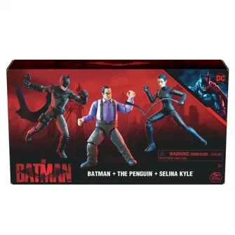 Set 3 figurine The Batman - Batman, The Penguin si Selina Kyle, 10 cm