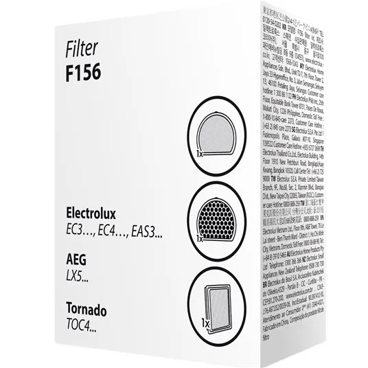 Set 3 filtre Electrolux F156 pentru aspiratoare fara sac din gama Ease C4