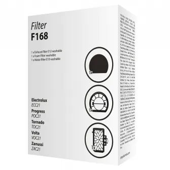 Set 3 filtre Electrolux F168 pentru aspiratoare fara sac din gama Ease C2