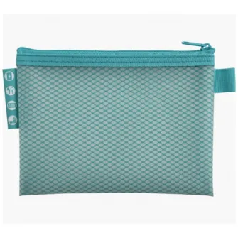 Set 3 Mape protectie inchidere fermoar Exacompta Pastel, A6, plastic EVA 0.3mm, Coral, Albastru, Verde