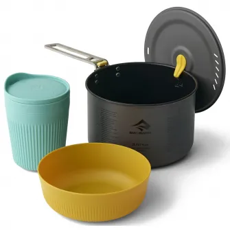 Set 3 piese gatit/vesela pliabile Sea to Summit Frontier Ultralight, 1 persoana, multi-color