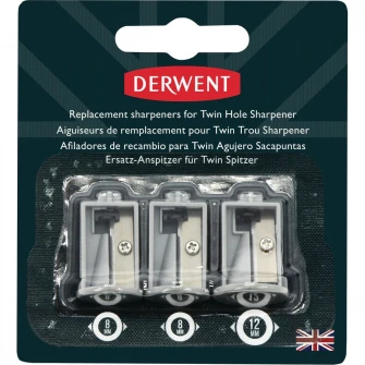 Set 3 rezerve pentru ascutitoarea electrica Derwent Professional (DW2302332), gri