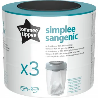 Set 3 rezerve pentru cos scutece Tommee Tippee Simplee, Reciclabile