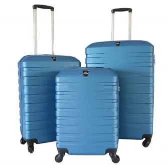 Set 3 trolere Ground VALERIE, ABS, marime S+M+L, culoare navy