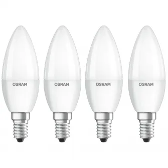 Set 4 becuri LED Osram Base Classic B40, E14, 5W (40W), 470 lm, A+, lumina neutra (4000K)