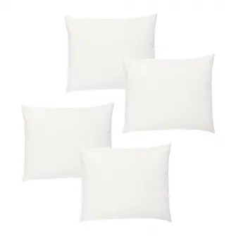 Set 4 bucati fata de perna Hotel Kotonia Home, 100% bumbac ranforce, 40x40 cm, alb
