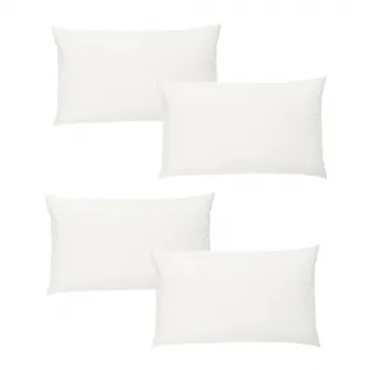 Set 4 bucati fata de perna Hotel Line Kotonia Home, 100% bumbac ranforce, 50x70 cm, alb