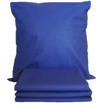 Set 4 bucati Fata de perna Kotonia Home, 100% bumbac, Ranforce, 70x70 cm, bleumarin