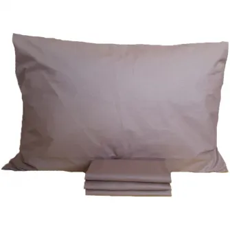 Set 4 bucati Fata de perna Kotonia Home, 100% bumbac, Ranforce, 50x70 cm, maro