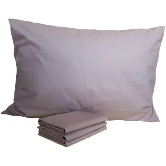 Set 4 bucati Fata de perna Kotonia Home, 100% bumbac, Ranforce, 50x70 cm, maro