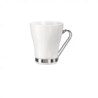 Set 4 cesti cappuccino Bormioli Aromateca Oslo alb, 235 ml, opal