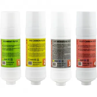 Set 4 filtre apa Zass WFRS04, Sediment, Precarbon, Membrana, Post-Carbon, Compatibil ZTWD 03 WF si ZTWD 04 WF