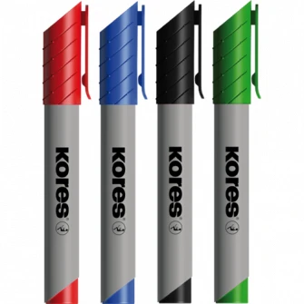 Set 4 Markere flipchart Kores, 3 mm