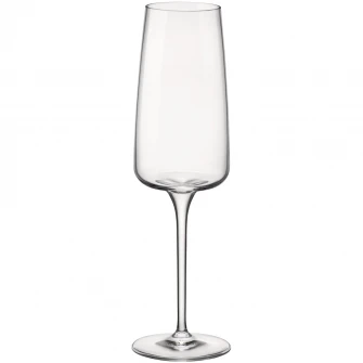 Set 4 pahare cu picior Bormioli Planeo sampanie, 240 ml, sticla cristalina