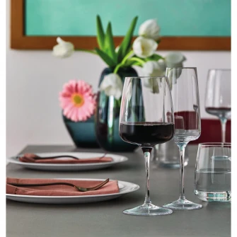 Set 4 pahare cu picior Bormioli Planeo vin alb, 380 ml, sticla cristalina