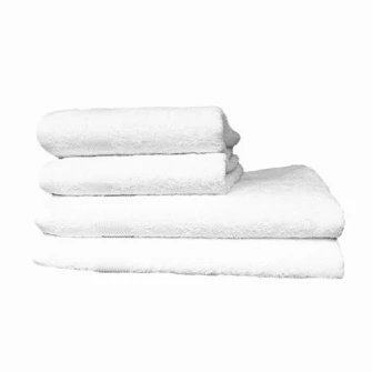 Набор из 4 полотенец Kotonia Home, 2 шт. 50x90 см, 2 шт. 70x140 см, 100% хлопок, 450 г / м2, белый цвет