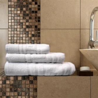Set 4 prosoape Kotonia Home Horeca, 100% bumbac, Alb