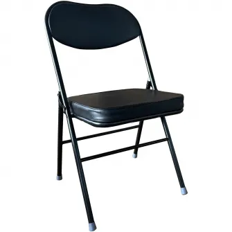 Set 4 scaune pliabile Kring Anders, baza metal, Negru