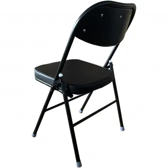 Set 4 scaune pliabile Kring Anders, baza metal, Negru
