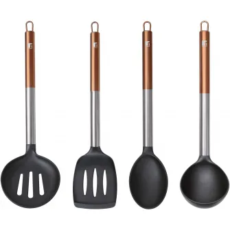 Set 4 ustensile de bucatarie Bergner Copper, inox / PBT
