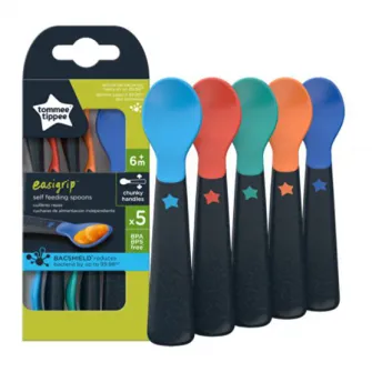 Set 5 lingurite ergonomice Tommee Tippee, de la 6 luni, Multicolor