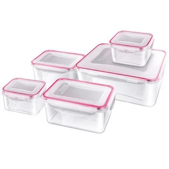 Set 5 recipiente de depozitare plastic Lamart