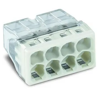 Set 50 cleme (conectori) Wago 2.5 mmp 2273-208, compact, borna cu arc, cablu masiv, 8 fire, 24A
