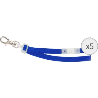 Set 5buc Banda textila pentru ecuson 10mm, Albastru