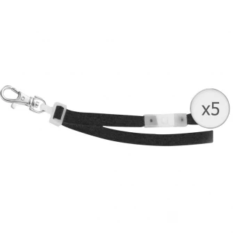 Set 5buc Banda textila pentru ecuson 10mm, Negru