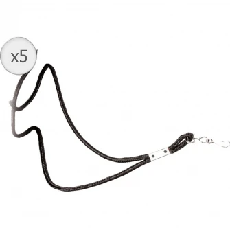 Set 5buc Banda textila pentru ecuson 3mm, Negru