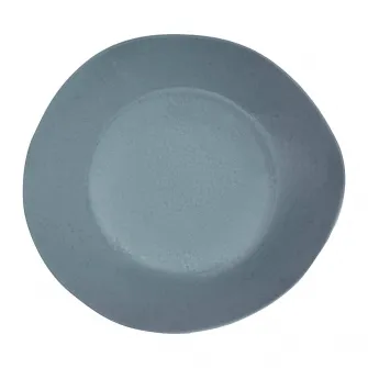 Set 6 farfurii plate Ambition Organic, portelan, 30 cm, albastre