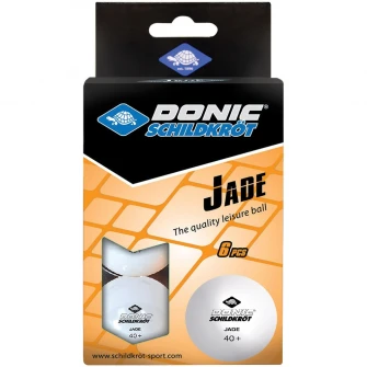 Set 6 mingi tenis de masa Donic-Schildkrot Jade, 1 antrenament, alb