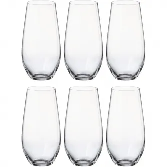 Set 6 pahare apa Bohemia Columba, cristalin, 580 ml