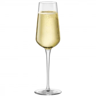 Set 6 pahare cu picior Bormioli Inalto sampanie, 285 ml, sticla cristalina