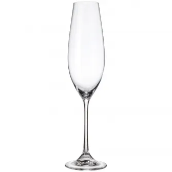 Set 6 pahare sampanie Bohemia Columba, cristalin, 260 ml