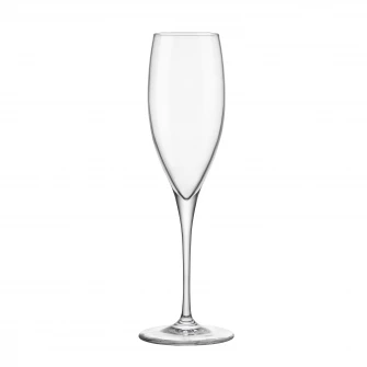 Set 6 pahare sampanie cu picior Bormioli Premium, 260 ml, sticla cristalina
