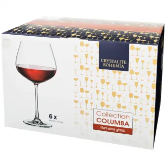 Set 6 pahare vin/gin Bohemia Columba, cristalin, 640 ml