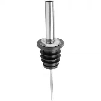 Set 6 picuratoare sticle tip free-flow, Hendi, Inox, Negru/Argintiu