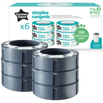 Set 6 rezerve pentru cos scutece Tommee Tippee Simplee, Reciclabile